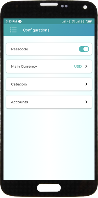 Save your setting in configurations