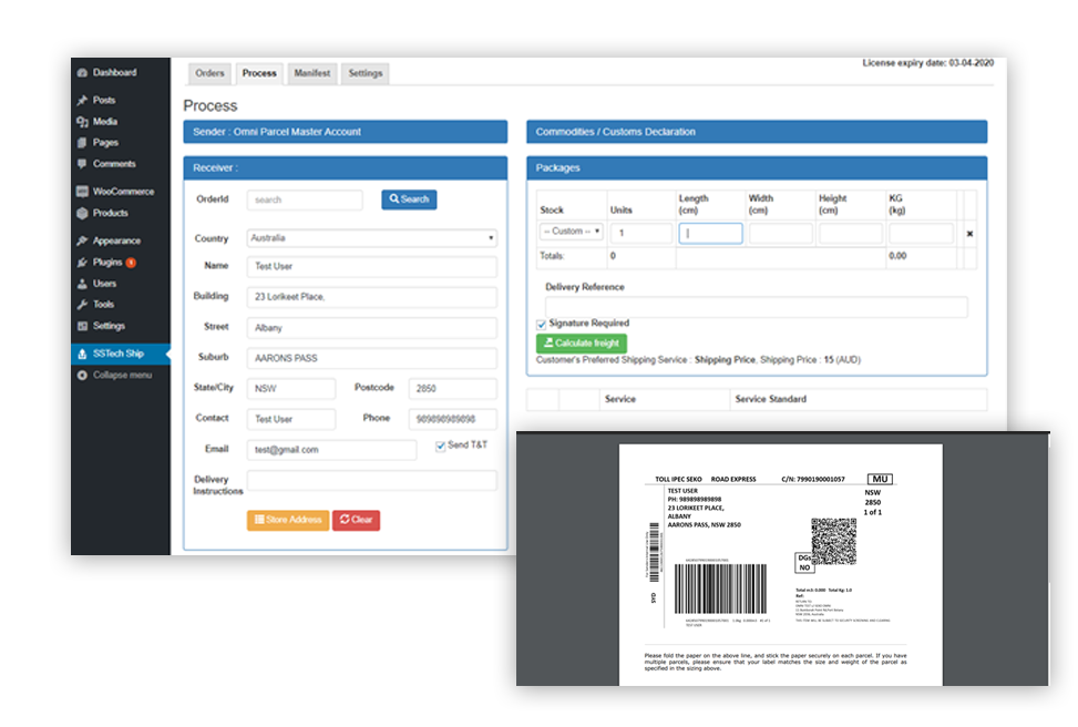 Shipping Plugin