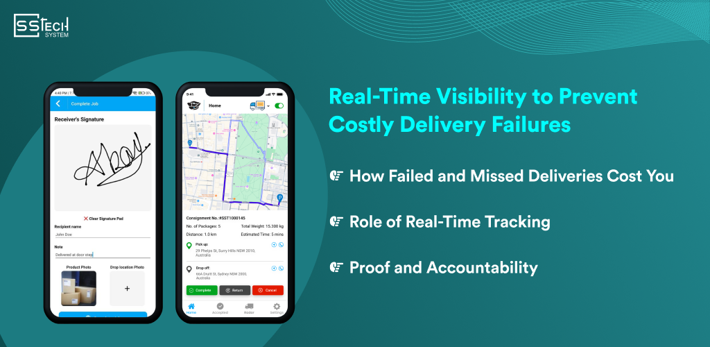Real-time delivery tracking software
