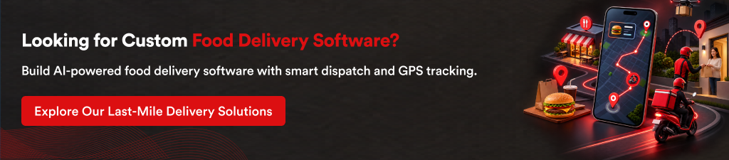 Custom food delivery software